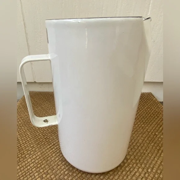 Rare 1960s Finland Kaj Franck for Arabia White Enamel Pitcher